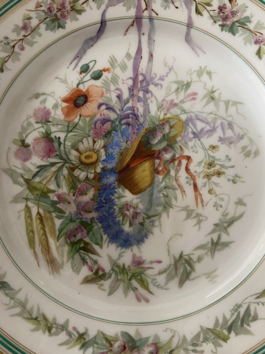 Sèvres assiette en porcelaine XIX-photo-2