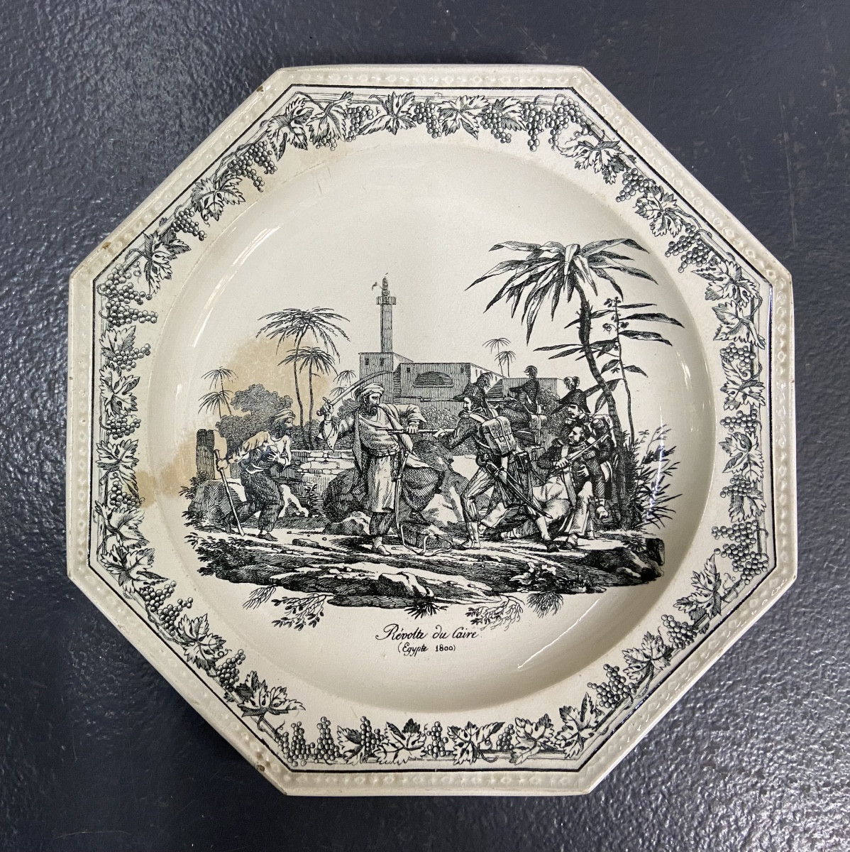 Creil, série de 9 assiettes en faïence XIX-photo-6