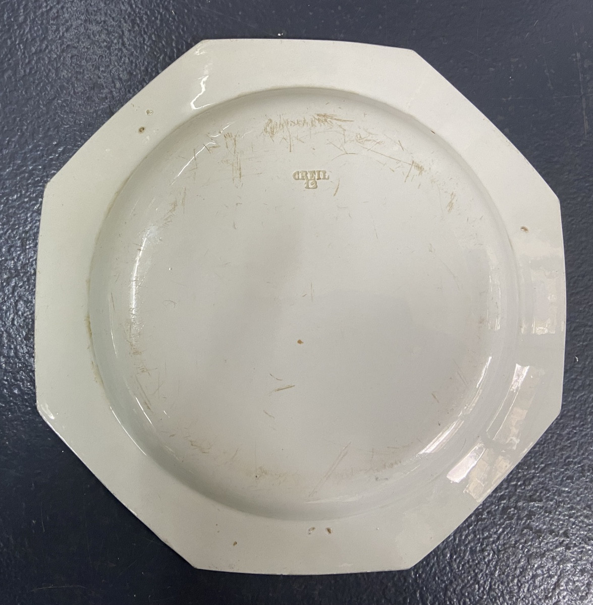 Creil, série de 9 assiettes en faïence XIX-photo-7