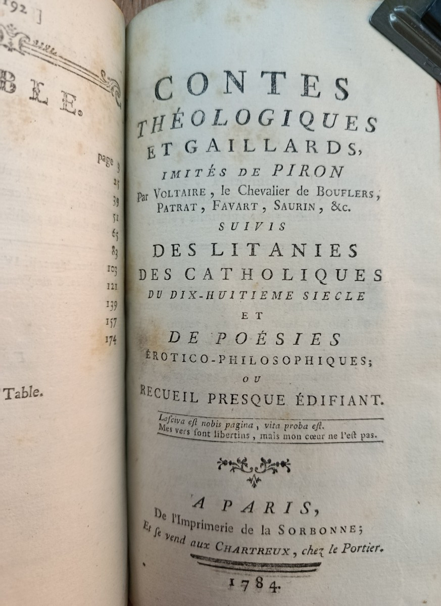 1783 Errotika  Biblion Mirabeau / imprimerie du Vatican-photo-5