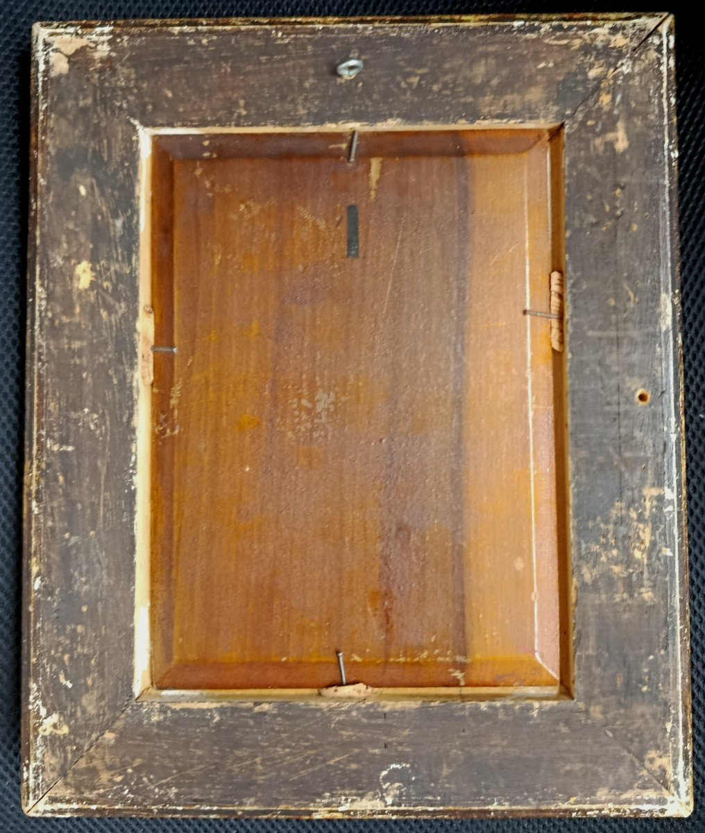 Gustave BARRIER " l'  Arquebusier " huile sur bois-photo-2