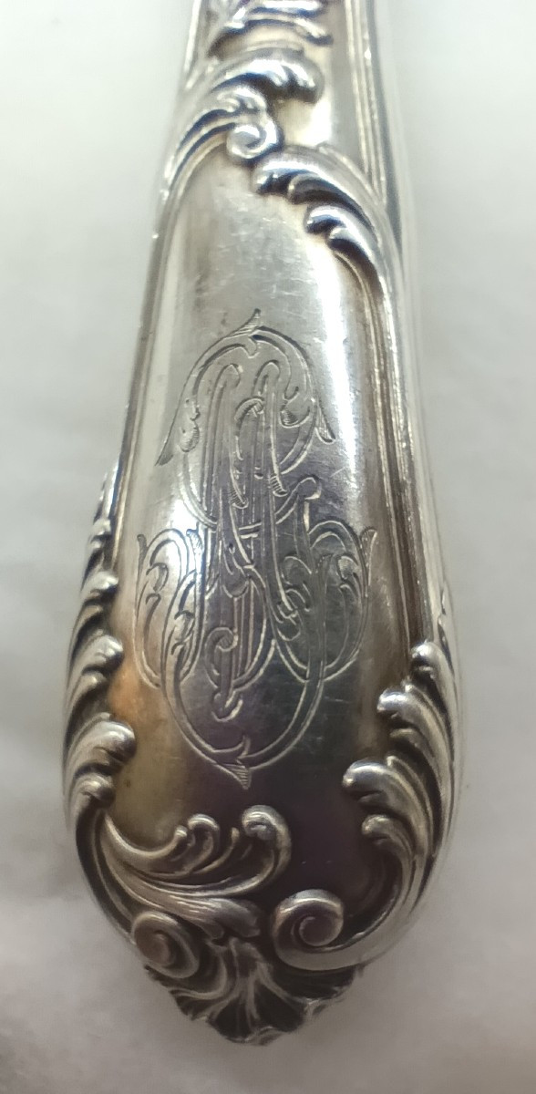 14 Silver-plated Table Knives By Henri Soufflot, 19th Century-photo-2