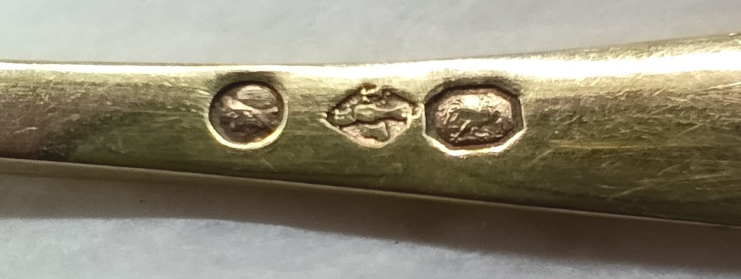 12 petites cuillères en argent vermeillé début XIX-photo-4