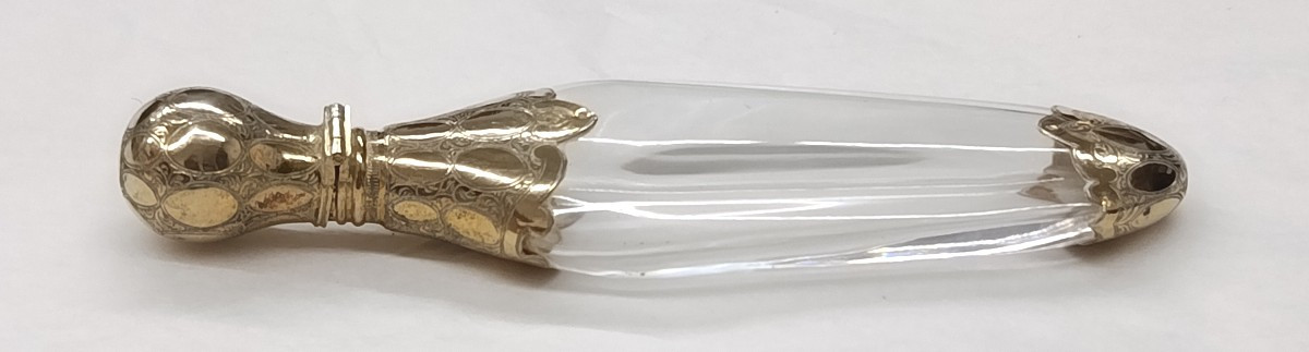 19th-century Crystal And Vermeil Perfume Bottle-photo-1
