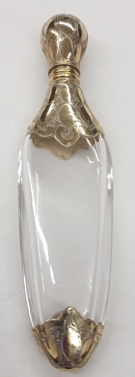 19th-century Crystal And Vermeil Perfume Bottle