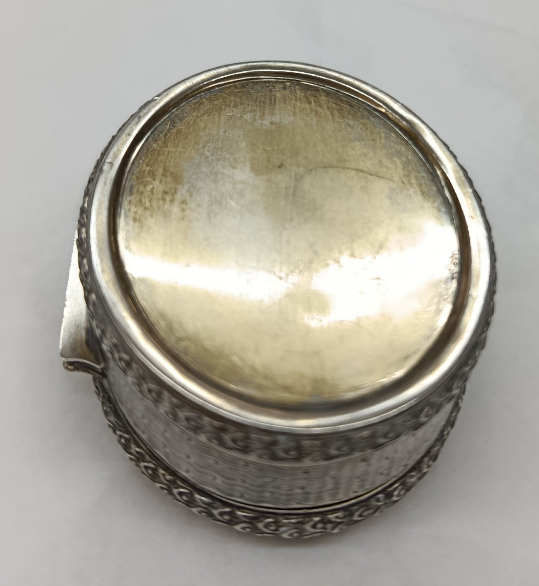 Elegant Oval Silver Box, 19th Century-photo-3