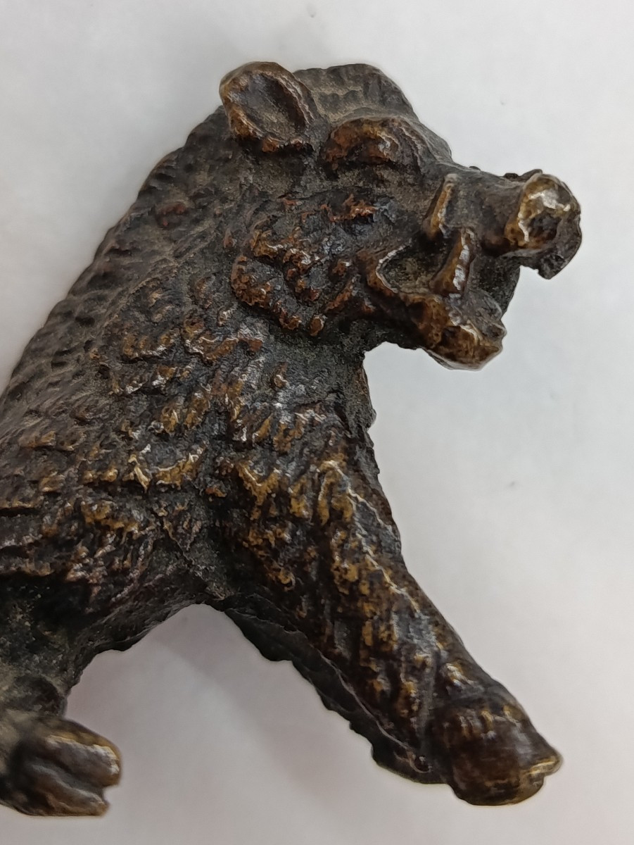 Sanglier en bronze XIX  réduction d'après  Pietro Tacca -photo-4