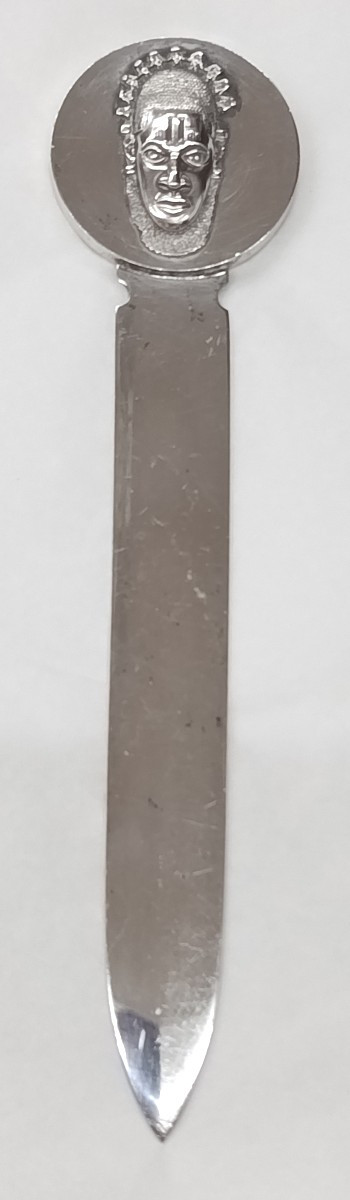 Christofle Silver-plated Paper Cutter With African-inspired Decoration