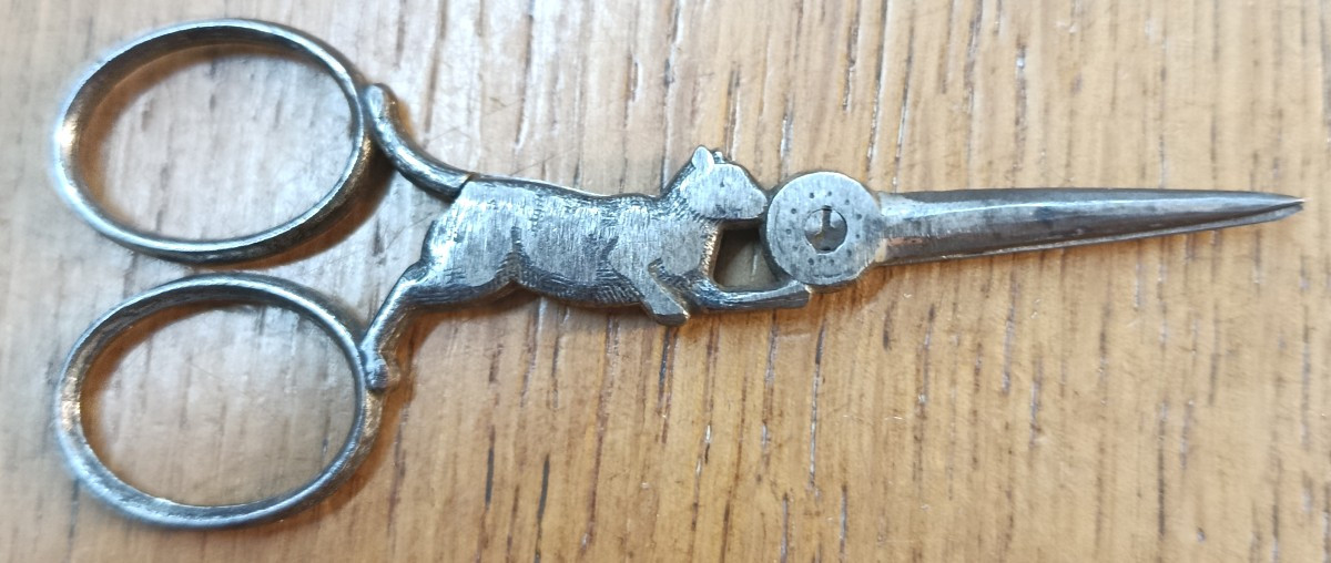 3 paire de ciseaux de couture en acier XIX-photo-3