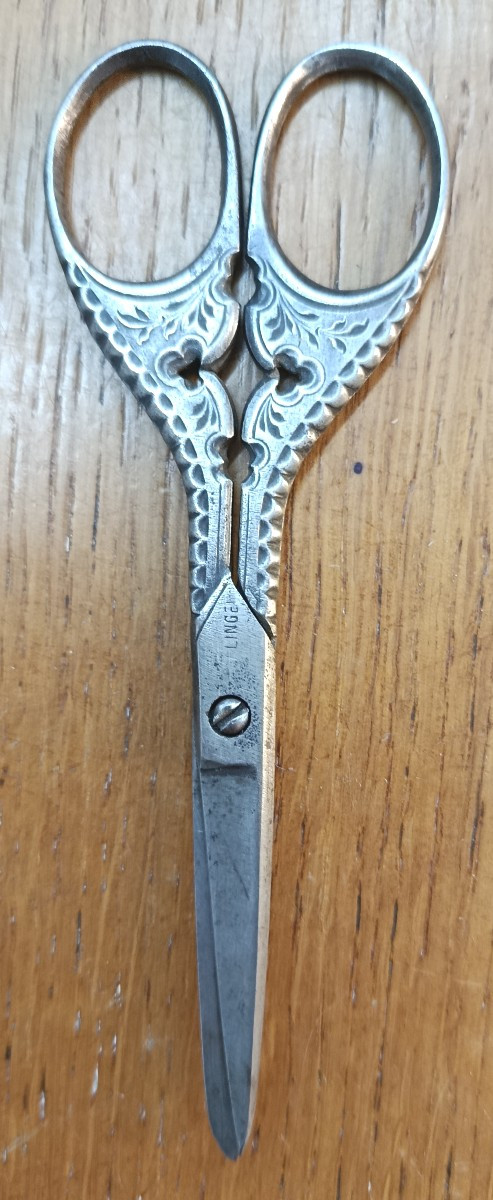 3 paire de ciseaux de couture en acier XIX-photo-4