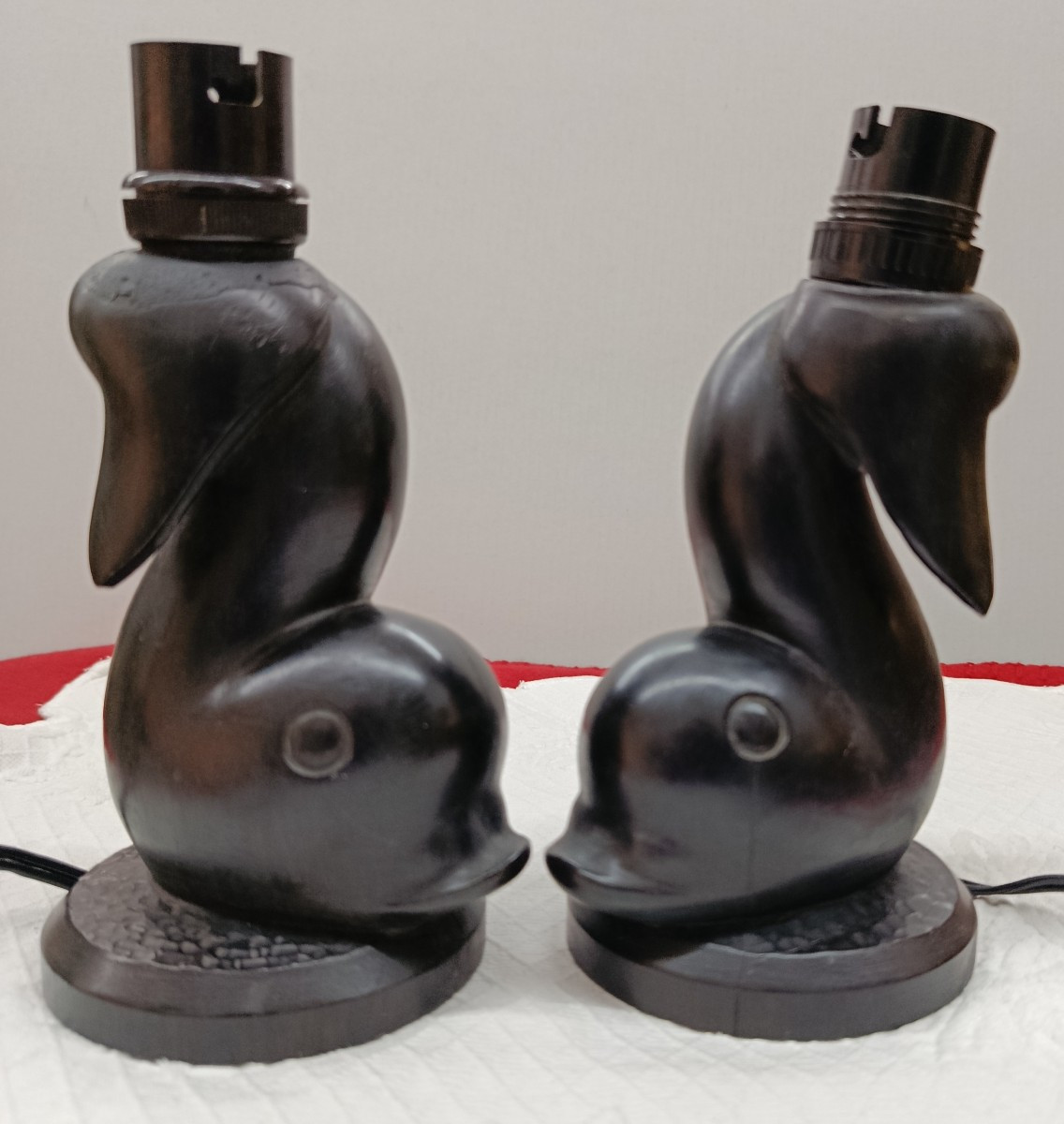 Henri Parayre paire de petites lampes de chevet Art déco-photo-3