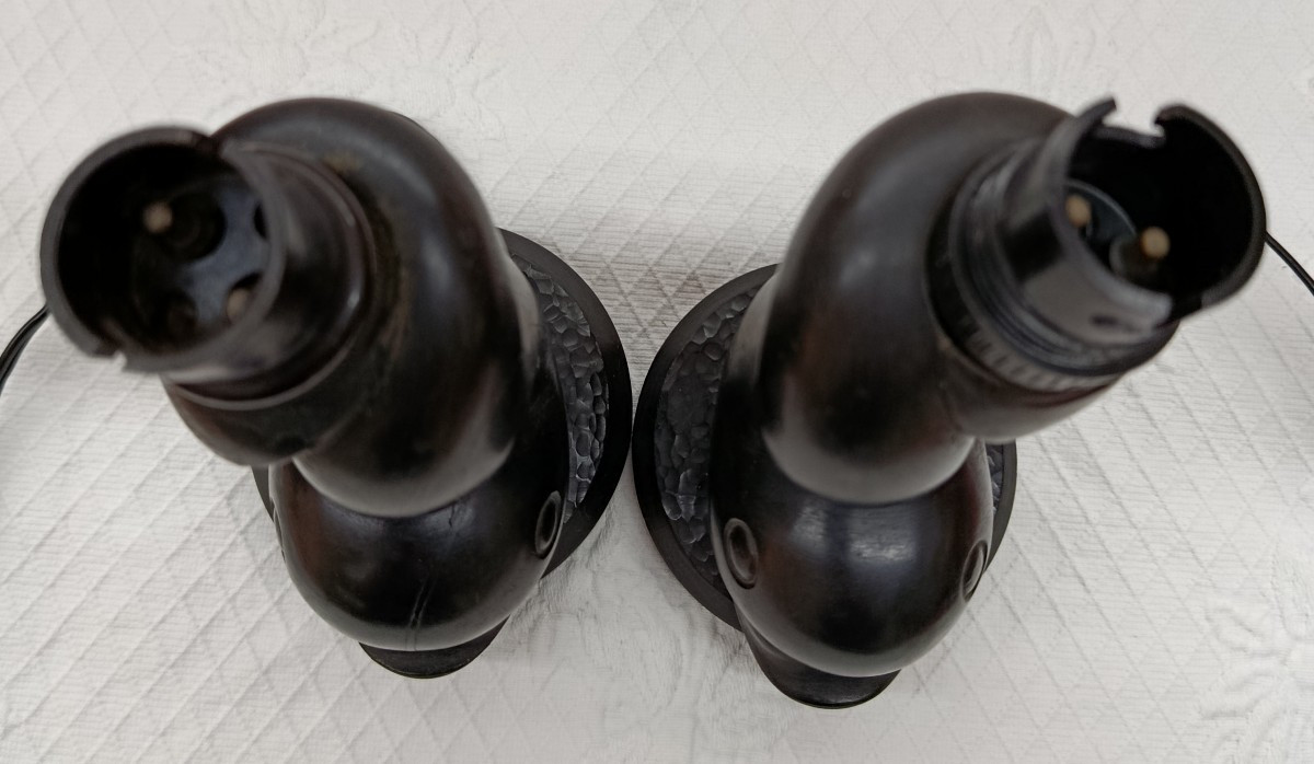 Henri Parayre paire de petites lampes de chevet Art déco-photo-4