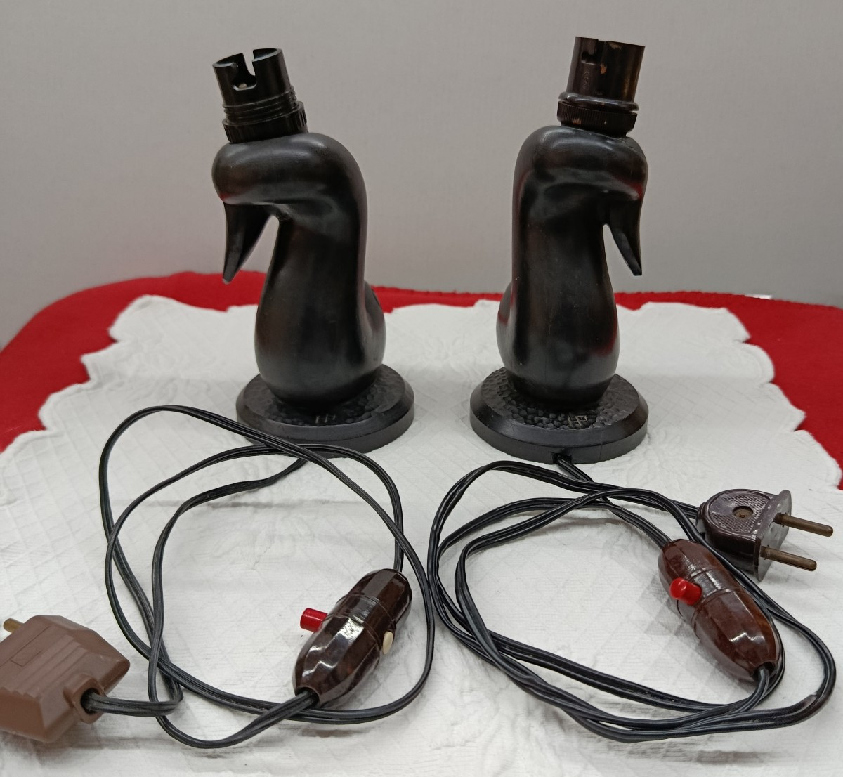 Henri Parayre paire de petites lampes de chevet Art déco-photo-3