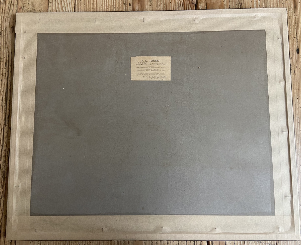 Louis Icart, gravure « Femme nue aux fleurs »-photo-2