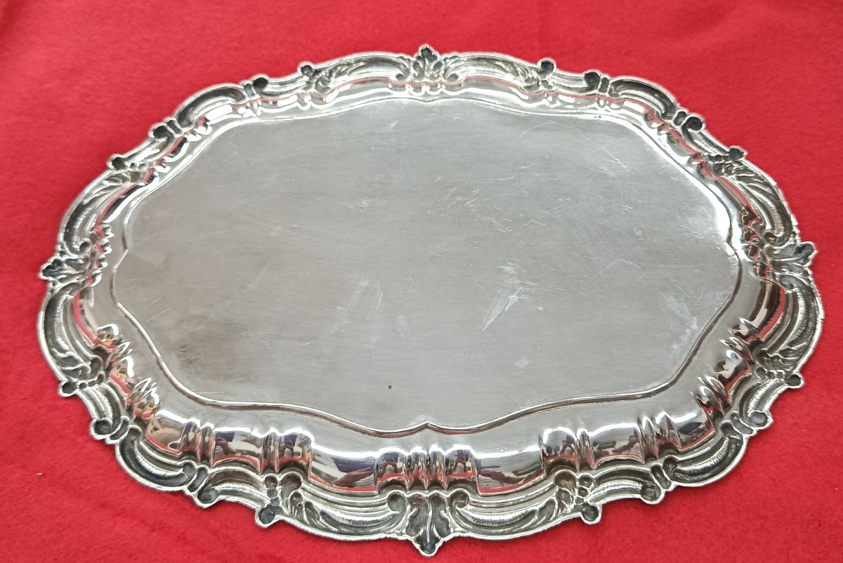 Plateau argent Ramon Fernandez - Vigo Espagne-photo-4