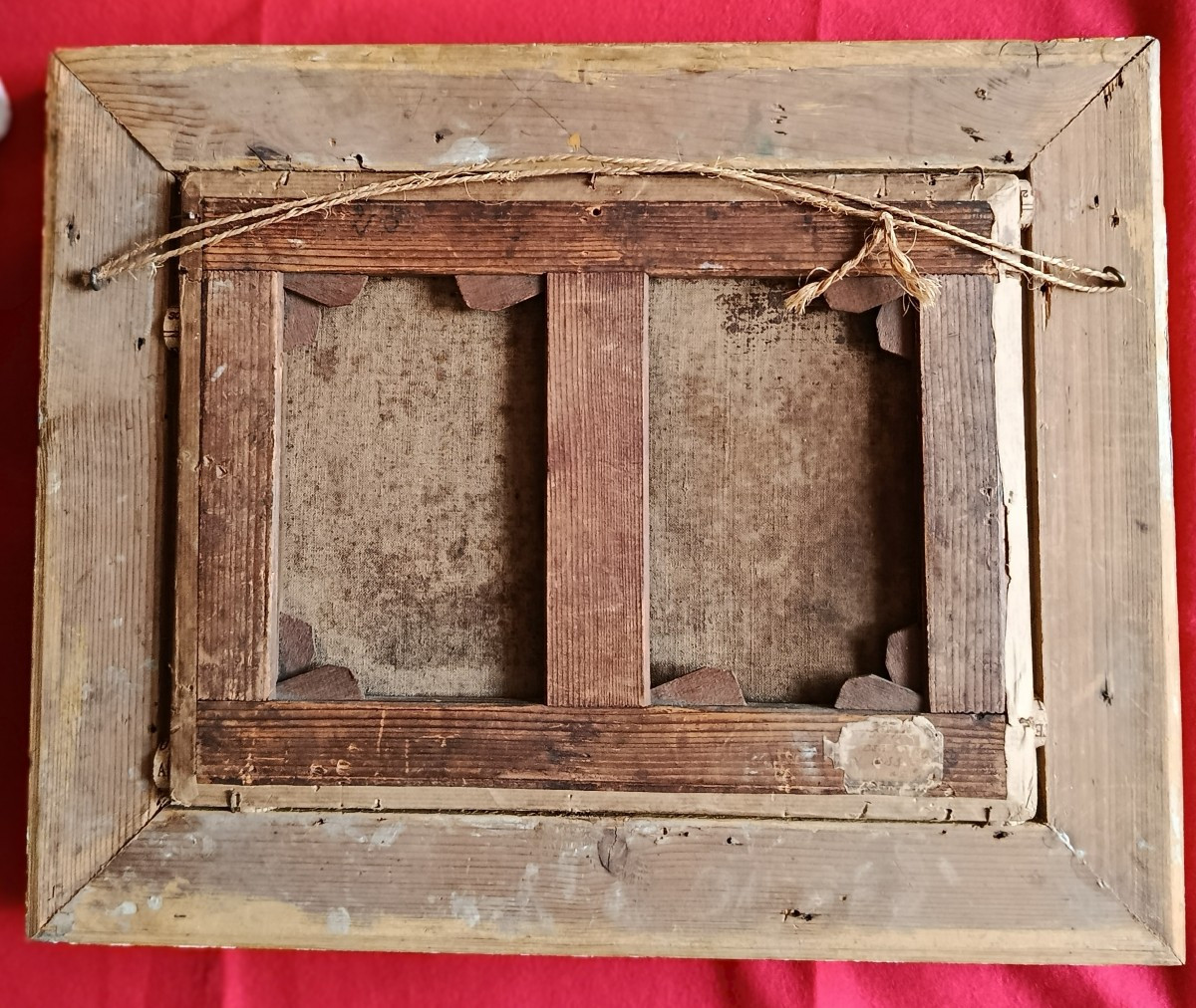 La Grotte de Neptune à Tivoli huile sur toile XVIII ème-photo-4