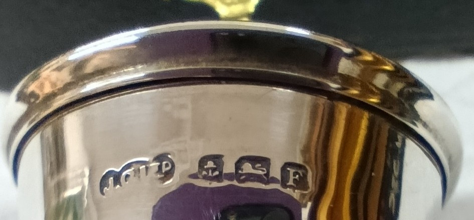 Egg Cup And Silver Spoon Birmingham 1930-photo-2