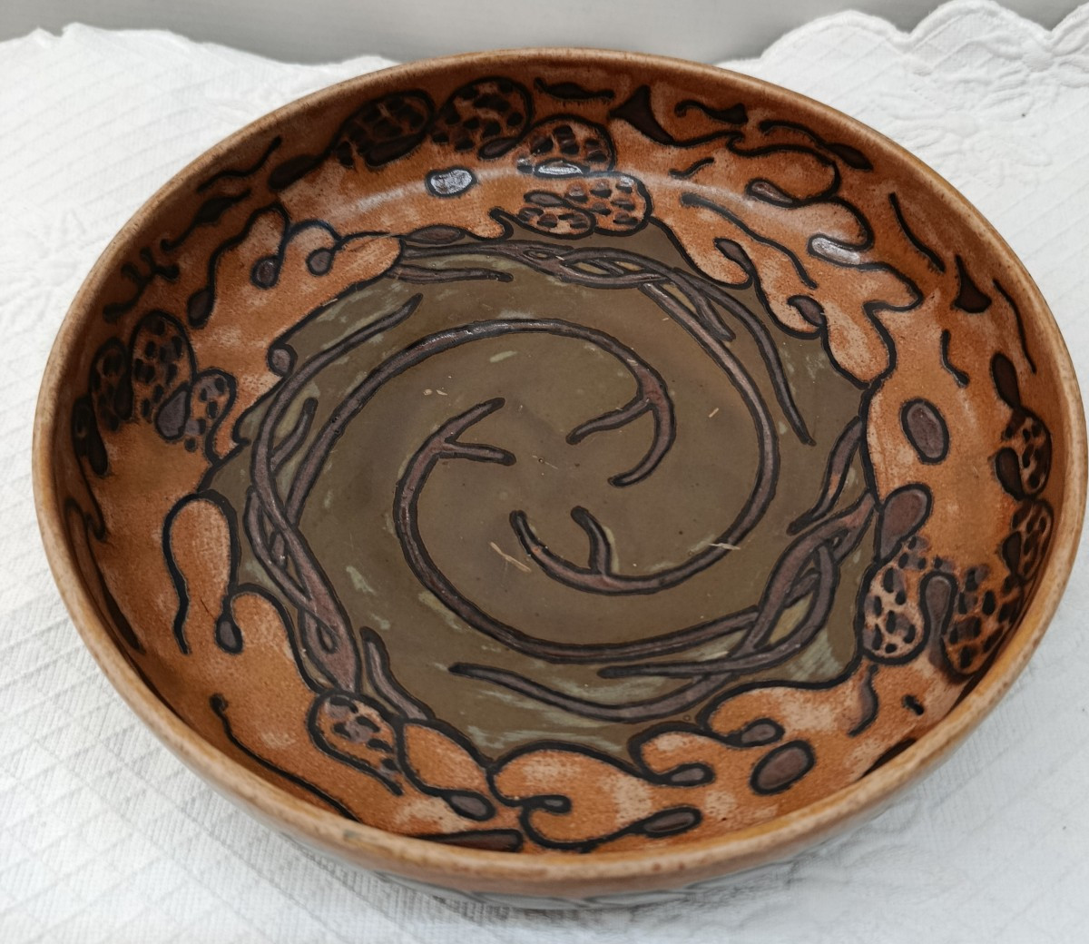 Hb Quimper A. Chanteau Ceramic Cup 1954-photo-3