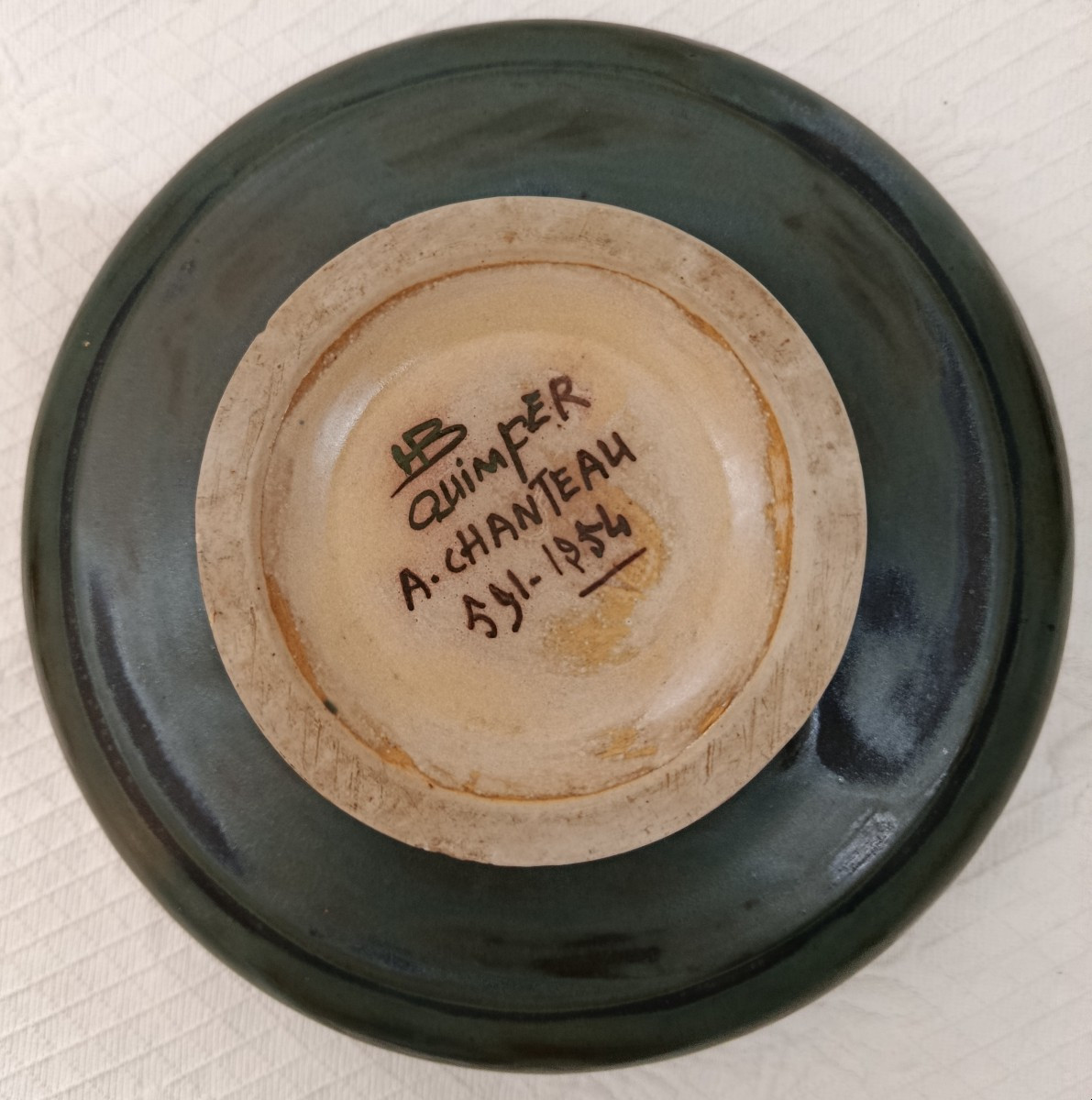 Hb Quimper A. Chanteau Ceramic Cup 1954-photo-1