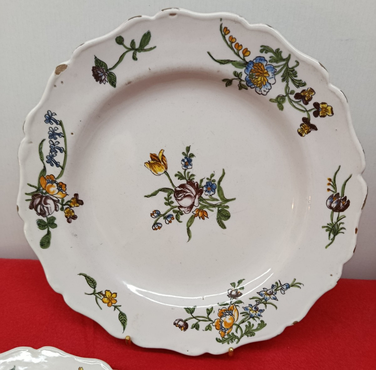 Montpellier Earthenware 3 Plates 18th Century-photo-2