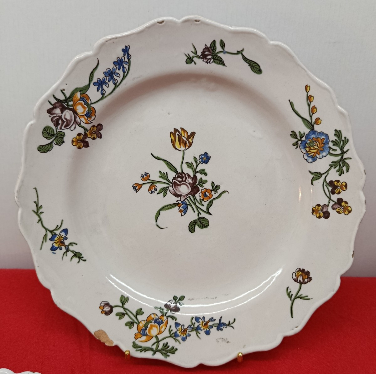 Montpellier Earthenware 3 Plates 18th Century-photo-3