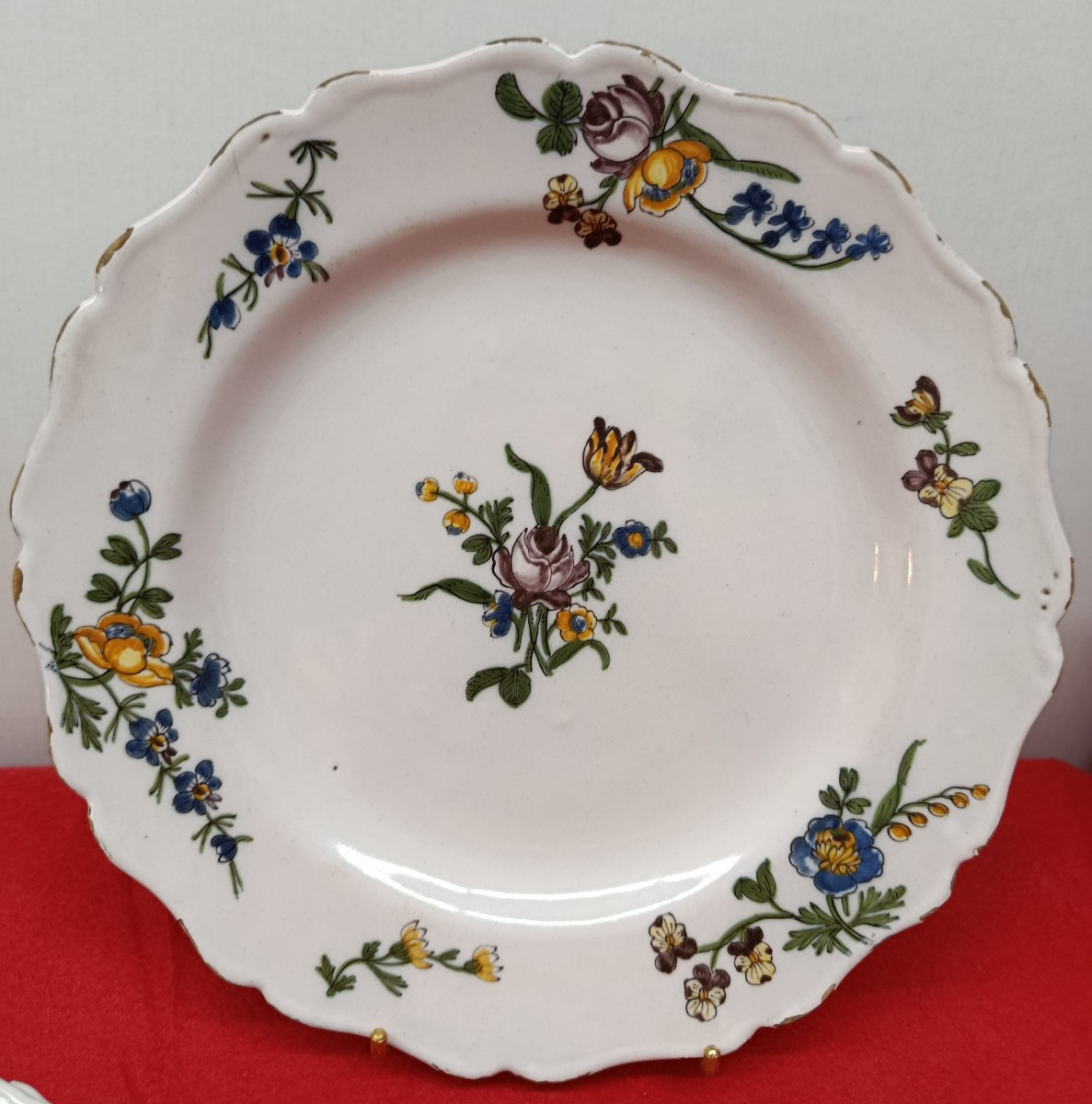 Montpellier Earthenware 3 Plates 18th Century-photo-4