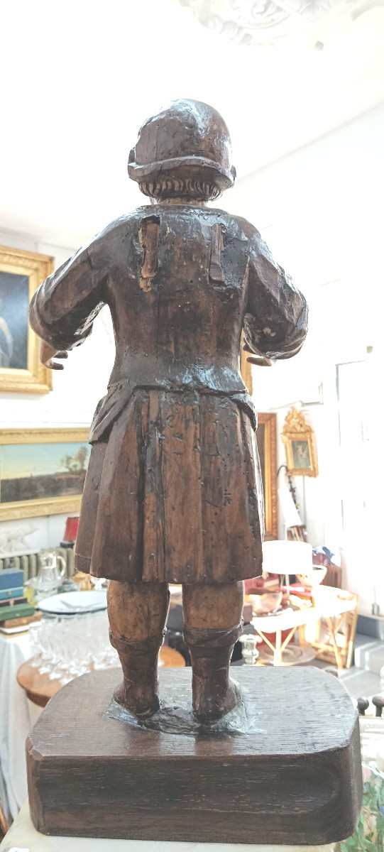 Personnage Sculpture en bois Jacquemart ? début XIX-photo-3