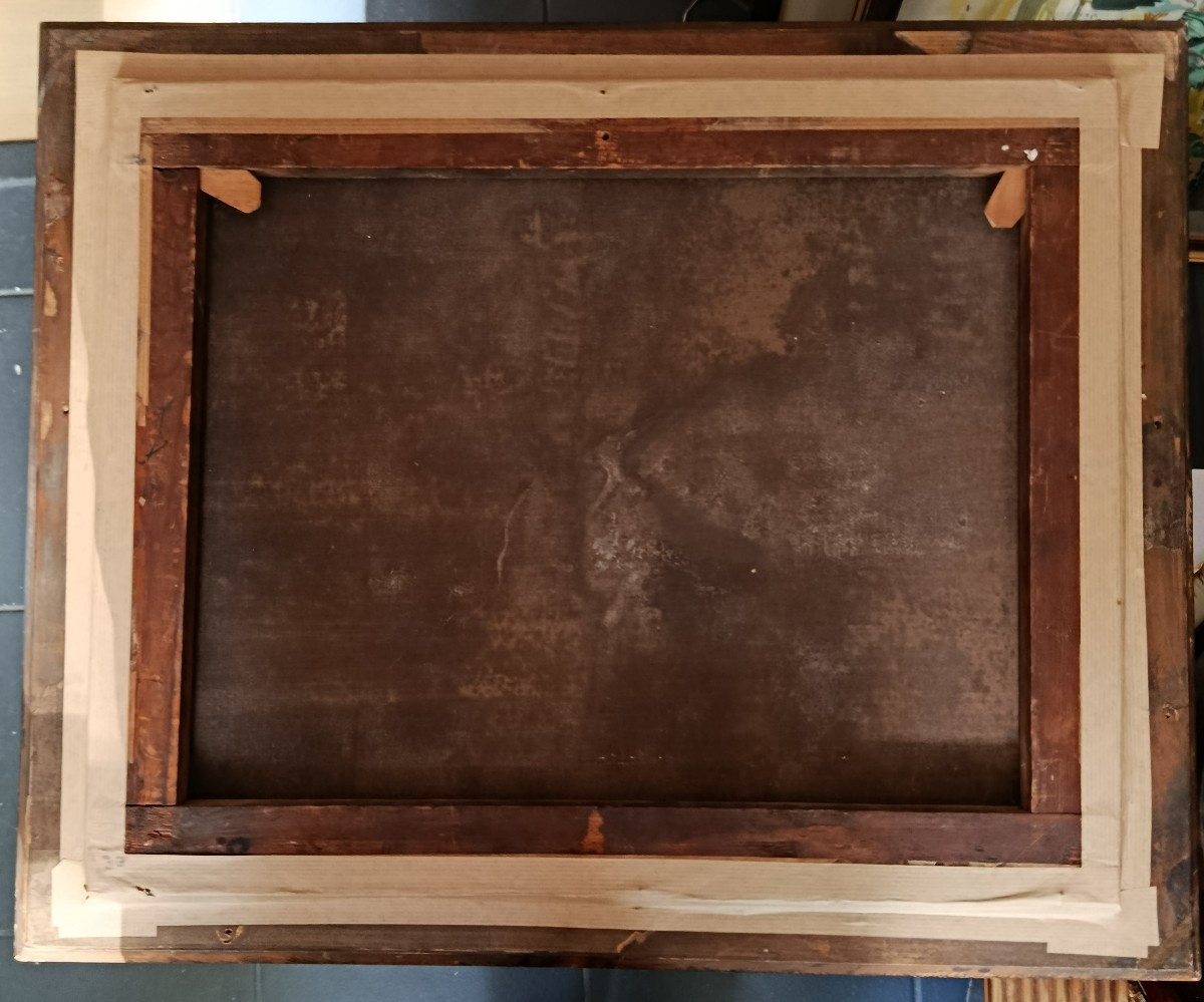 Bacchus And Nymph Oil On Canvas XIX-photo-1