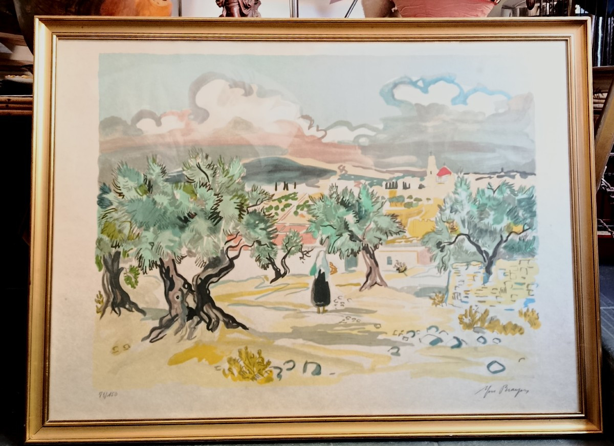 Yves Brayer Provençal Landscape Lithograph-photo-2