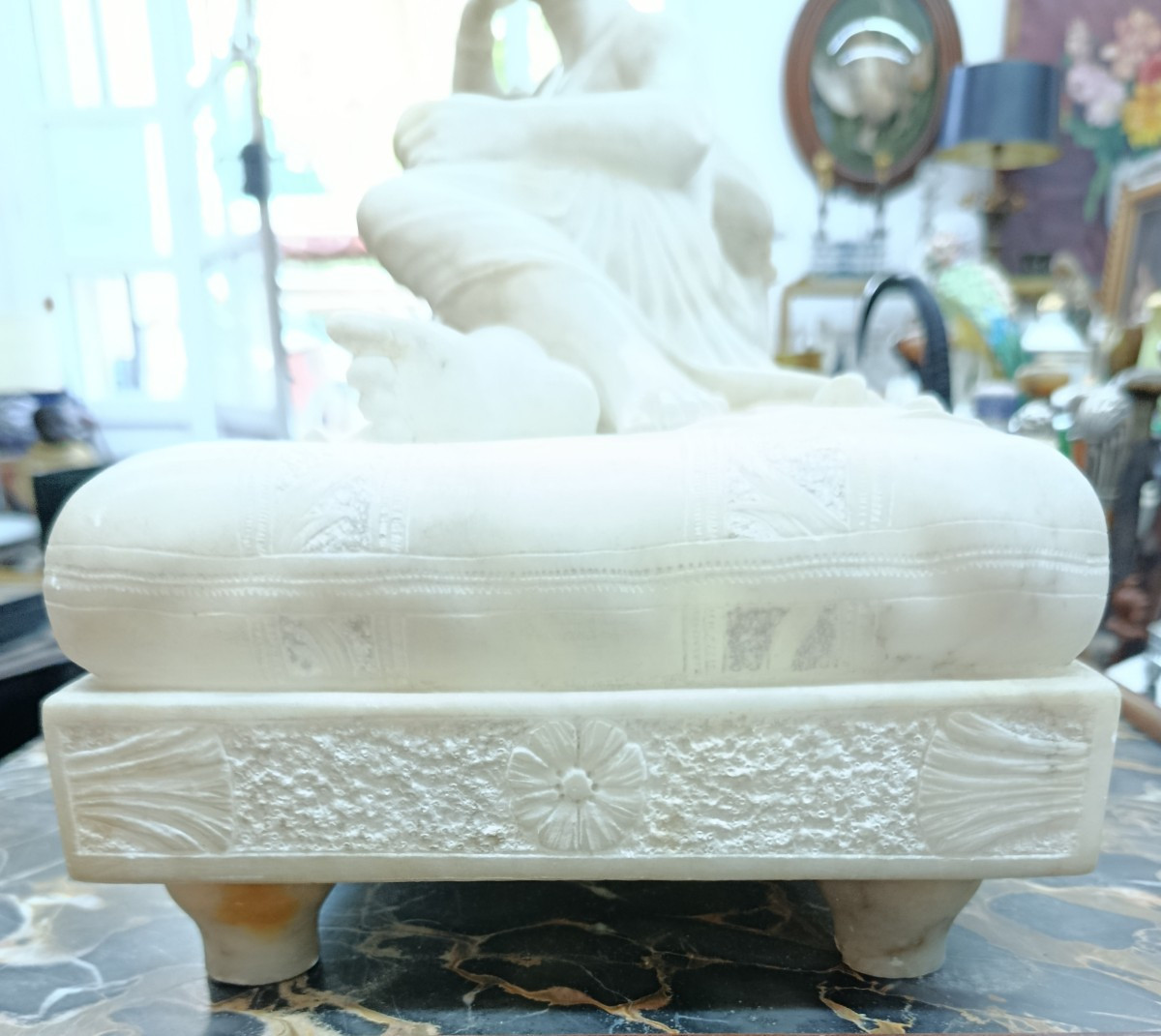 Pauline Borghèse Alabaster Sculpture After Canova-photo-2