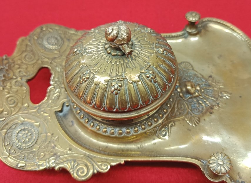 Napoleon III Gilt Bronze Inkwell-photo-4