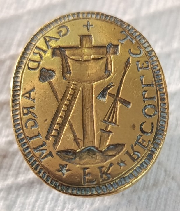 Sceau cachet Recollect  + Gard  Argim  / croix de la passion