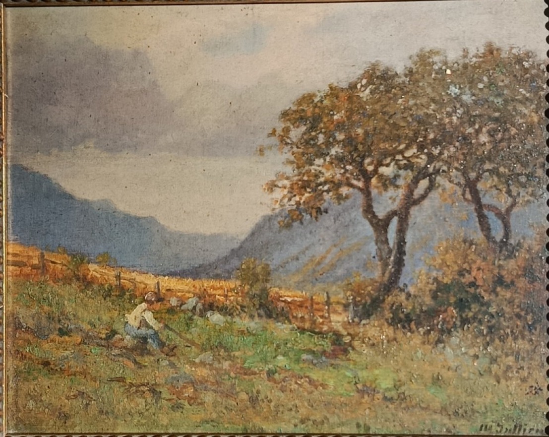 1910 Maurice Jullien " Chamonix près des Bossons " huile sur bois