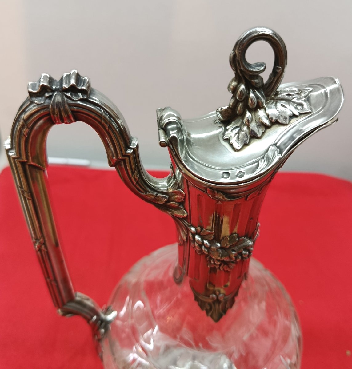 Aiguillère en Cristal taillé et Argent louis Coignet XIX-photo-5