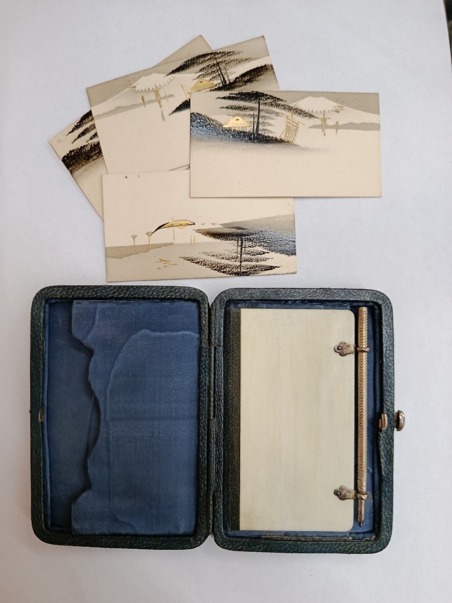 Carnet de Bal  cuir et argent XIX-photo-3