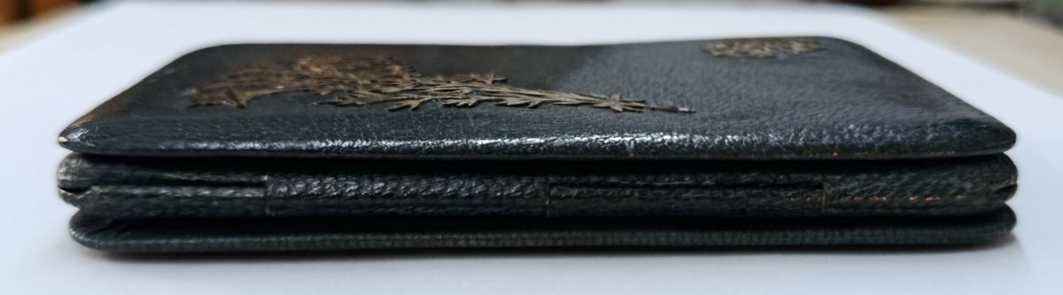 Carnet de Bal  cuir et argent XIX-photo-1