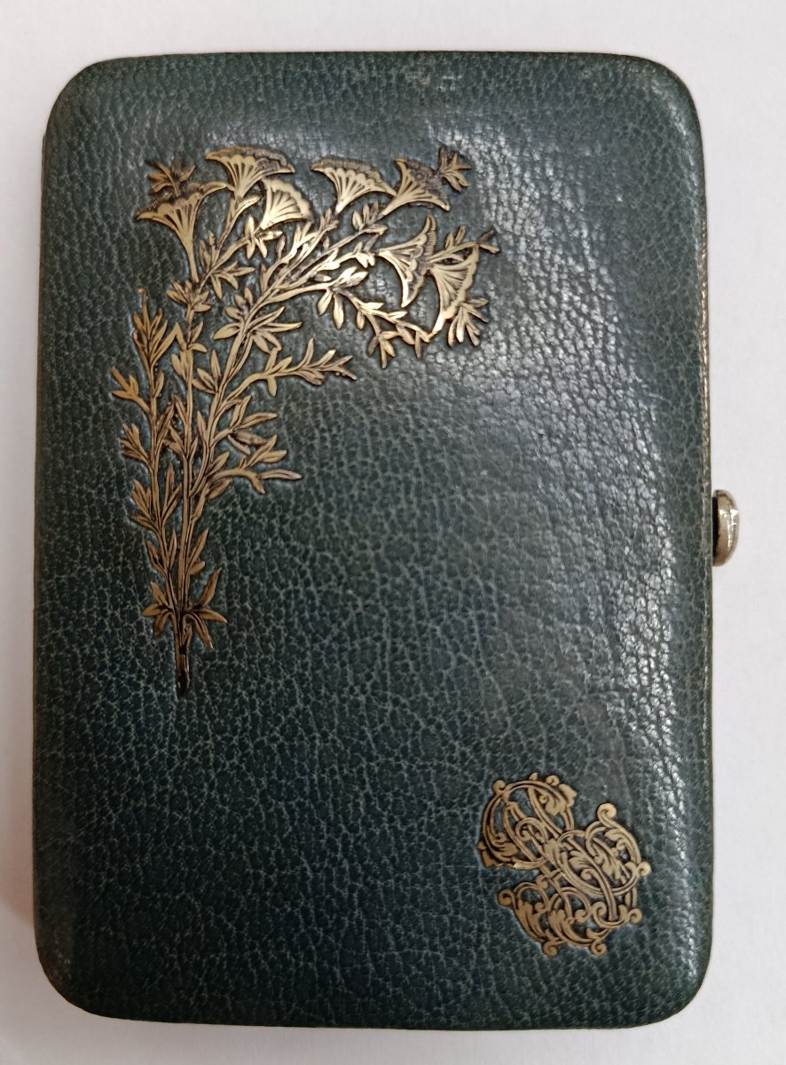 Carnet de Bal  cuir et argent XIX