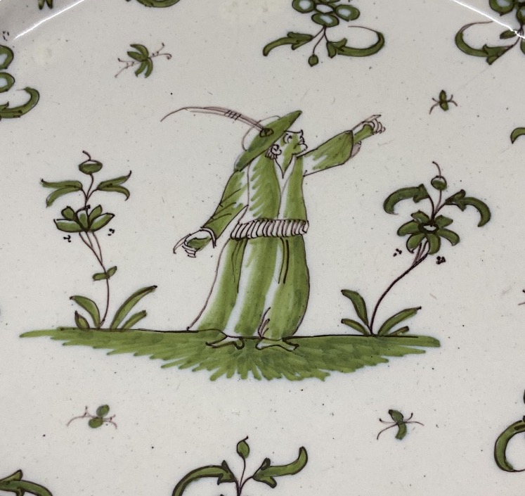 Assiette en faïence de Moustiers XVIII-photo-3
