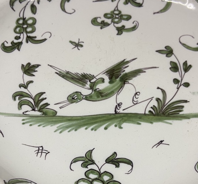 18th-century Moustiers Earthenware Plate-photo-3
