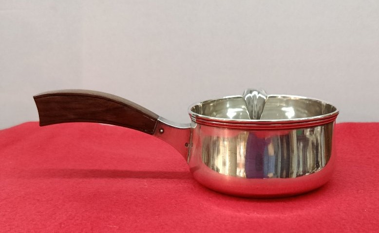 Petite casserole en argent et palissandre Orfèvre Laborde Isidore début XX-photo-2