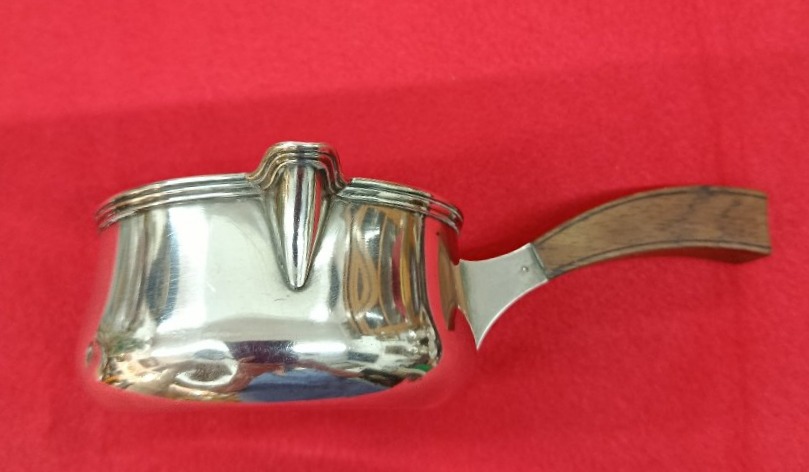 Petite casserole en argent et palissandre Orfèvre Laborde Isidore début XX-photo-1