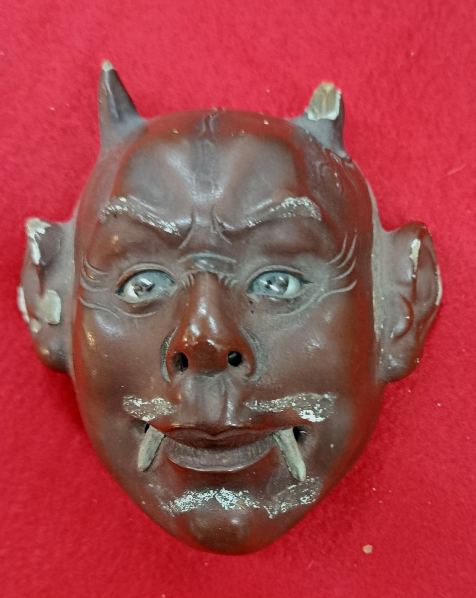 4 Noh Theater Masks, 19th Century, Japan-photo-2