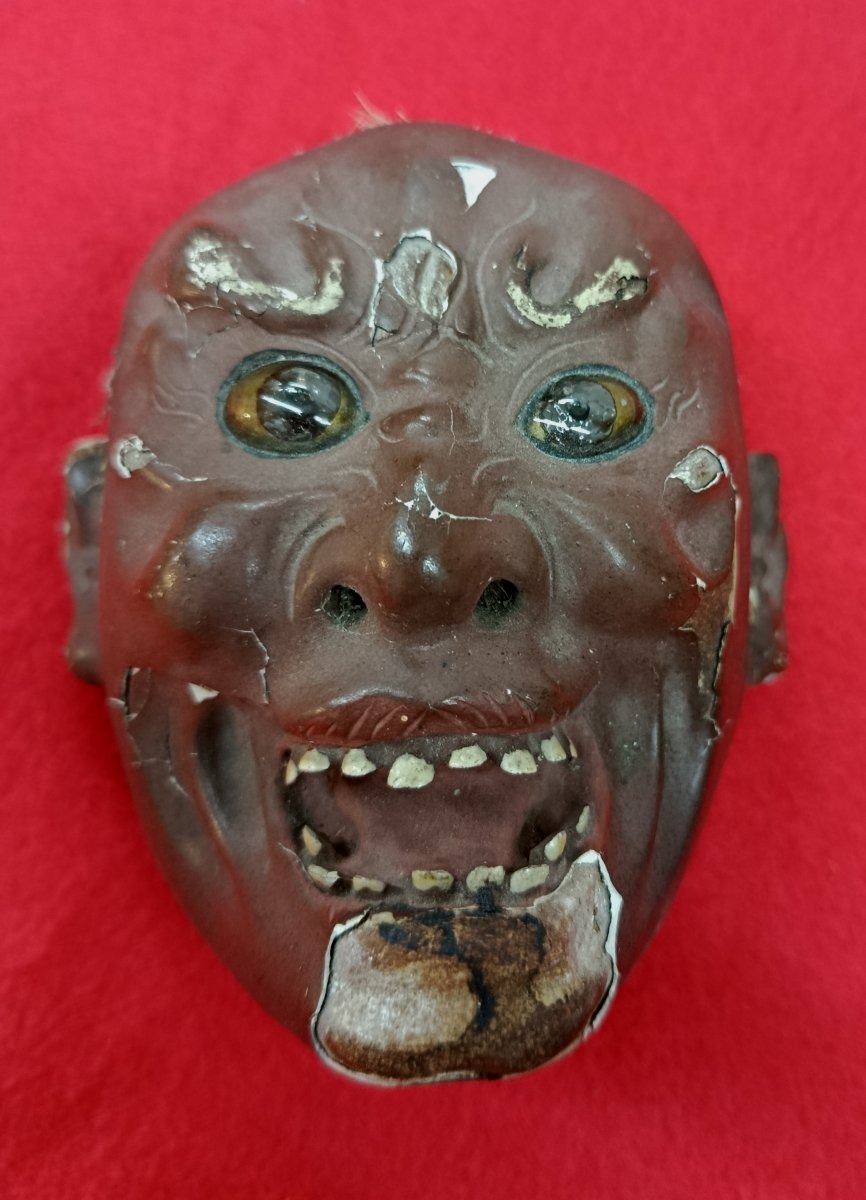 4 Noh Theater Masks, 19th Century, Japan-photo-3