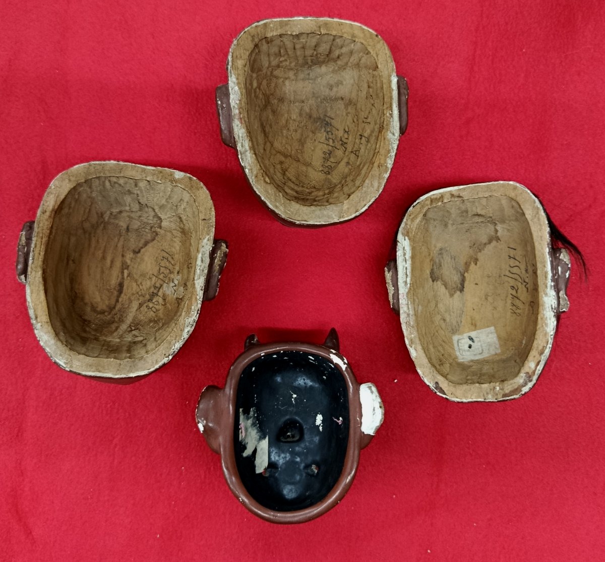 4 Noh Theater Masks, 19th Century, Japan-photo-4