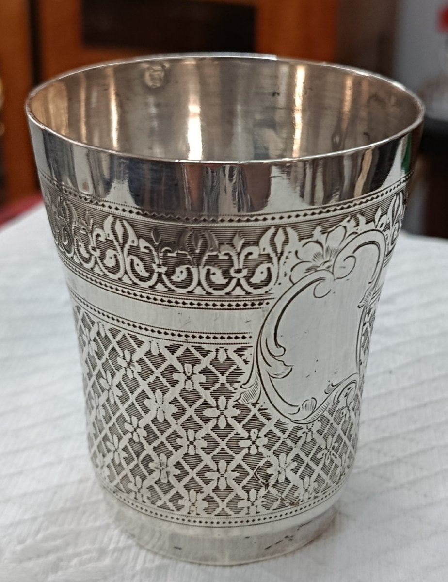 Timbale en argent Minerve XIX-photo-2