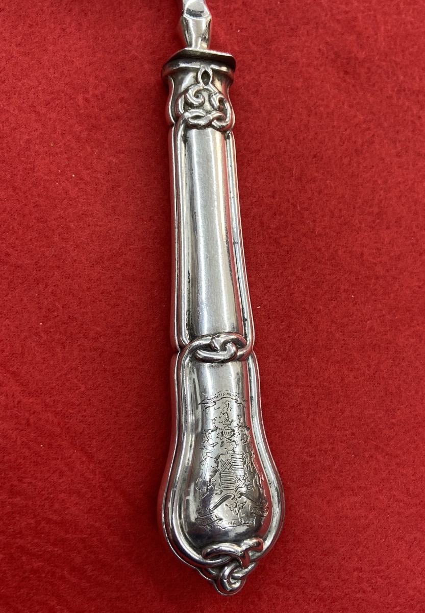 Manche à gigot en argent XIX-photo-1