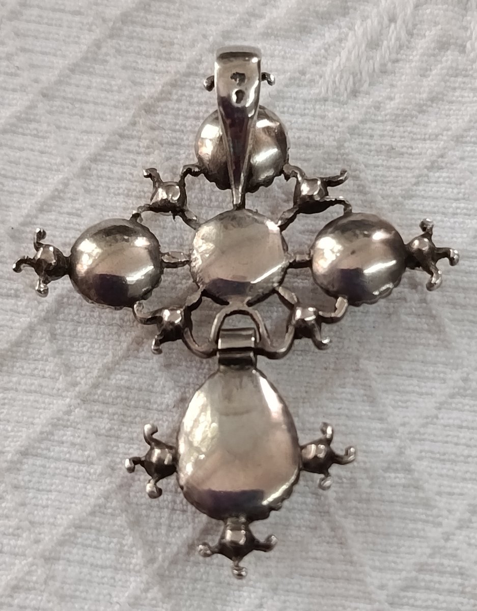 Silver Cross Of Saint Lo, Normandy, 19th Century-photo-2