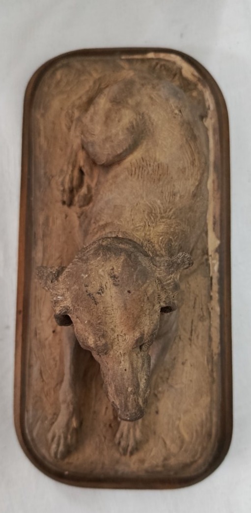 "setter" Hunting Dog Terracotta Sculpture Ar 1861-photo-4