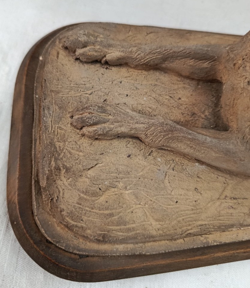 "setter" Hunting Dog Terracotta Sculpture Ar 1861-photo-3