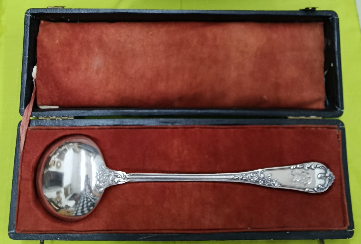 Silver Ladle, Minerve Hallmark, Silversmith Victor Boivin-photo-3